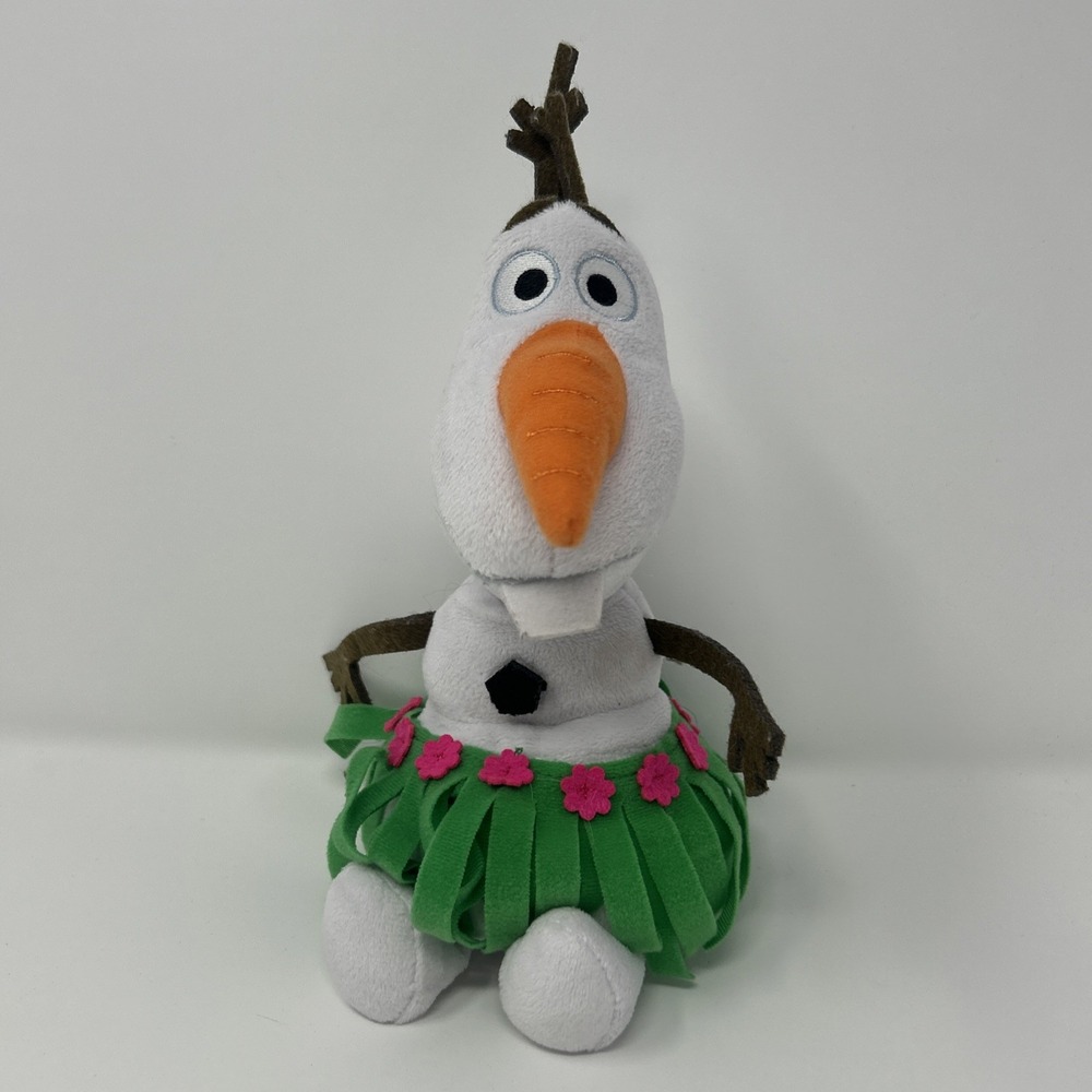 Disney Frozen Olaf Hula Skirt Hawaiian Snowman Plush Stuffed Animal Just Play